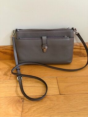 Gray Pebbled Michael Kors Crossbody Bag